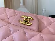 Chanel Mini Classic Flap Bag Leather Gold-tone Metal Pink A01116 20cm - 4