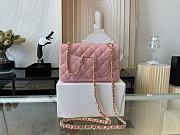 Chanel Mini Classic Flap Bag Leather Gold-tone Metal Pink A01116 20cm - 6