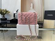 Chanel Mini Classic Flap Bag Leather Silver-tone Metal Pink A01116 20cm - 2