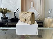 Chanel Mini Classic Flap Bag Leather Gold-tone Metal Beige A01116 20cm - 2