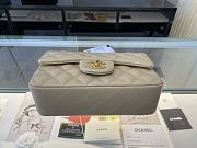 Chanel Mini Classic Flap Bag Leather Gold-tone Metal Beige A01116 20cm - 3