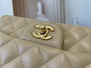 Chanel Mini Classic Flap Bag Leather Gold-tone Metal Beige A01116 20cm - 4