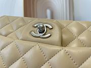 Chanel Mini Classic Flap Bag Leather Silver-tone Metal Beige A01116 20cm - 5