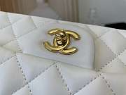 Chanel Mini Classic Flap Bag Leather Gold-tone Metal White A01116 20cm - 2