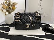 Chanel Small Flap Bag Ruthenium Black AS2979 23cm - 1