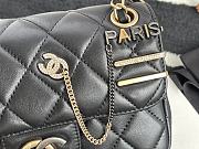 Chanel Small Flap Bag Ruthenium Black AS2979 23cm - 3