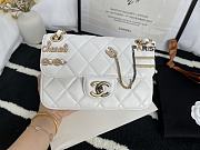 Chanel Small Flap Bag Ruthenium White AS2979 23cm - 5