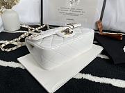 Chanel Small Flap Bag Ruthenium White AS2979 23cm - 4