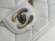 Chanel Small Flap Bag Ruthenium White AS2979 23cm - 2