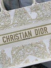 Dior Small Book Tote Gold-Tone Stella Embroidery M1296 36x18x28cm - 3