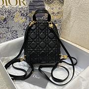 Dior Mini Backpack Cannage Leather Black M9222 15x9x20cm - 6