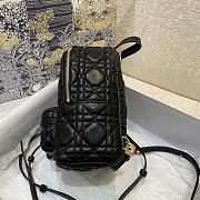 Dior Mini Backpack Cannage Leather Black M9222 15x9x20cm - 5