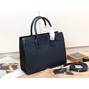 Ysl Baby Classic Sac De Jour In Crocodile Embossed Leather Navy 421863 26x20.5x12.5cm - 5