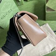 Gucci Super Mini GG Marmont Matelassé Leather Silver Metal Rose Beige 476433 16.5x10x5cm - 2