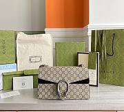 Gucci Small Dionysus GG Shoulder Bag Beige/Black 400249 28×17×9cm - 1
