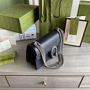 Gucci Small Dionysus GG Shoulder Bag Leather Black 400249 28×17×9cm - 2