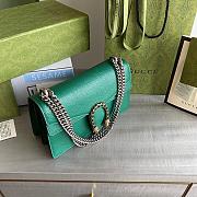 Gucci Small Dionysus GG Shoulder Bag Leather Green 400249 28×17×9cm - 3