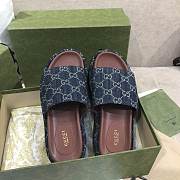Gucci Women's Platform Slide Sandal Denim 623212  - 1