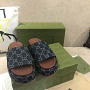 Gucci Women's Platform Slide Sandal Denim 623212  - 3