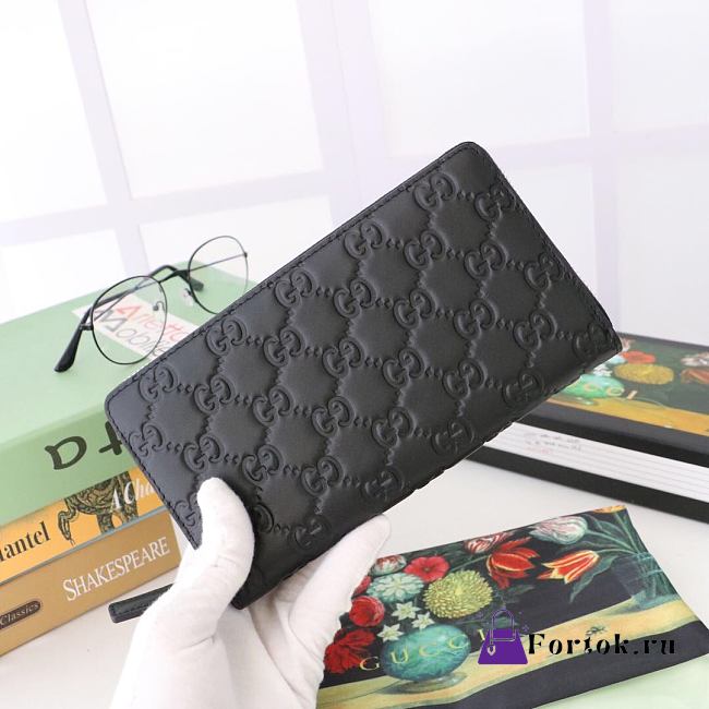 Gucci Signature Zipper Around Wallet 307987 19x10x2.5cm - 1