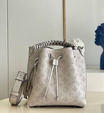 Louis Vuitton Muria Mahina Leather Light Gray M58788 25x25x20cm