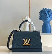 Louis Vuitton Twist One Handle PM Taurillon Leather Blue Marine M58793 17x25x11cm - 1