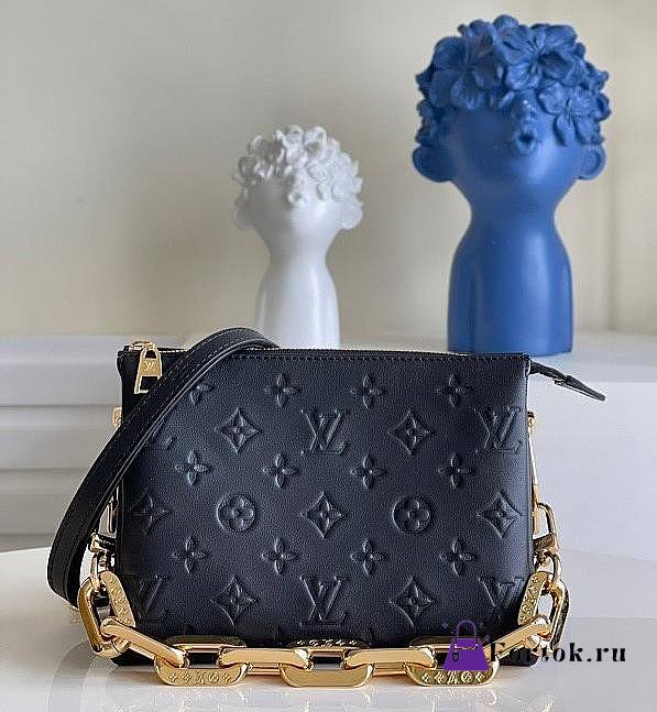 Louis Vuitton Coussin BB Monogram Leather Black M59389 20x16x12cm - 1