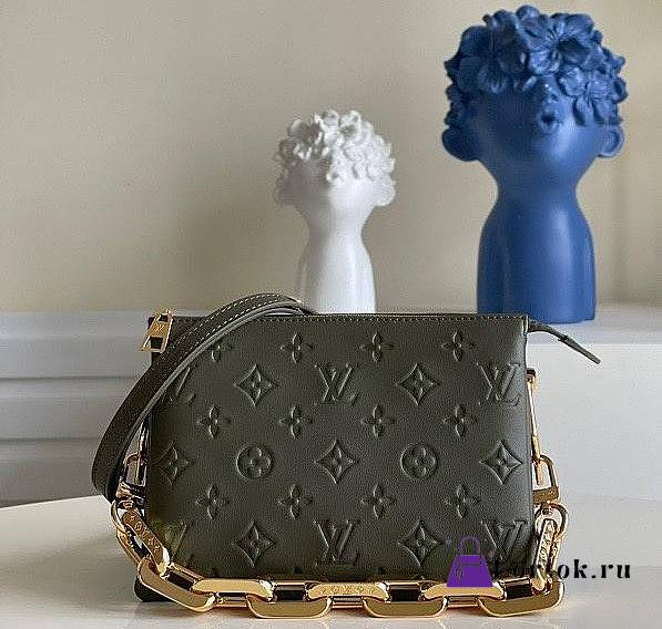 Louis Vuitton Coussin BB Monogram Leather Olive Green M59389 20x16x12cm - 1