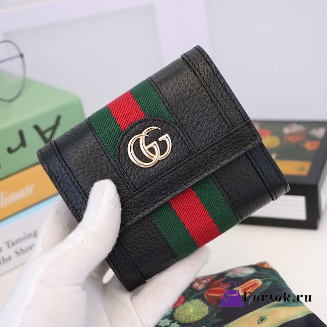 Gucci Ophidia GG Wallet Leather Black 523174 12.5x10x3cm - 1