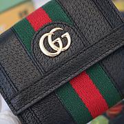 Gucci Ophidia GG Wallet Leather Black 523174 12.5x10x3cm - 4
