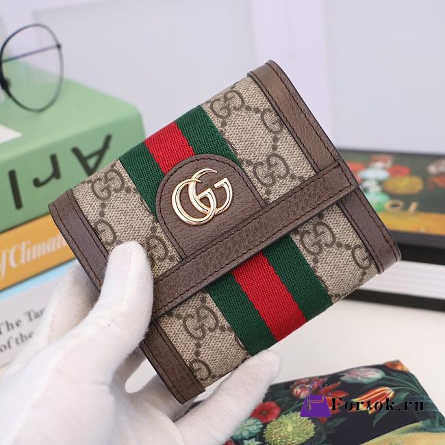 Gucci Ophidia GG Wallet Leather GG Canvas 523174 12.5x10x3cm - 1