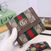 Gucci Ophidia GG Wallet Leather GG Canvas 523174 12.5x10x3cm - 1