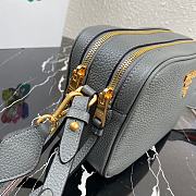 Prada Leather Cross-Body Bag Gray 1BH082 22x15x9cm - 4