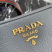 Prada Leather Cross-Body Bag Gray 1BH082 22x15x9cm - 2