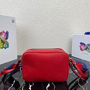 Prada Leather Cross-Body Bag Red 1BH082 22x15x9cm - 6