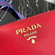 Prada Leather Cross-Body Bag Red 1BH082 22x15x9cm - 5