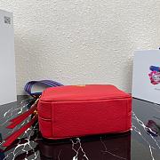Prada Leather Cross-Body Bag Red 1BH082 22x15x9cm - 4