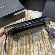 Ysl Medium Sunset Satchel Leather Black 634723 25x18x5cm - 3