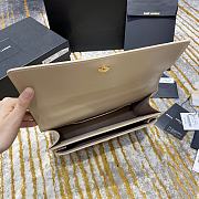 Ysl Medium Sunset Satchel Leather Light Beige 634723 25x18x5cm - 6
