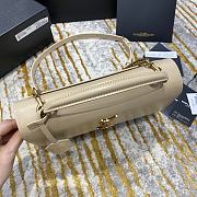 Ysl Medium Sunset Satchel Leather Light Beige 634723 25x18x5cm - 5