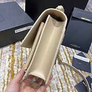 Ysl Medium Sunset Satchel Leather Light Beige 634723 25x18x5cm - 4