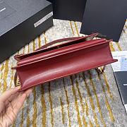 Ysl Medium Sunset Satchel Leather Red 634723 25x18x5cm - 5