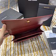 Ysl Medium Sunset Satchel Leather Red 634723 25x18x5cm - 4