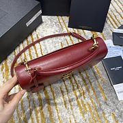 Ysl Medium Sunset Satchel Leather Red 634723 25x18x5cm - 2