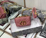 Dior Micro Caro Bag Cannage Leather Pink S2022 13x8x4cm - 1