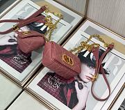 Dior Micro Caro Bag Cannage Leather Pink S2022 13x8x4cm - 2