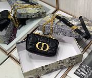 Dior Micro Caro Bag Cannage Leather Black S2022 13x8x4cm - 1