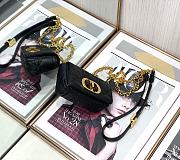 Dior Micro Caro Bag Cannage Leather Black S2022 13x8x4cm - 6