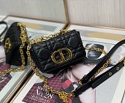 Dior Micro Caro Bag Cannage Leather Black S2022 13x8x4cm - 4