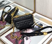 Dior Micro Caro Bag Cannage Leather Black S2022 13x8x4cm - 3